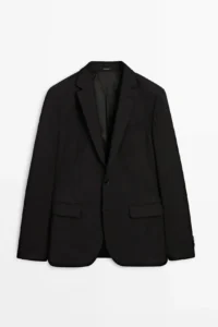 Suit blazer in 100% stretch wool - Görsel 3