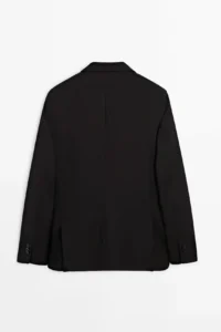 Suit blazer in 100% stretch wool - Görsel 4