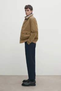 Cotton blend jacket with pockets - Görsel 3